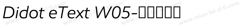 Didot eText W05字体转换
